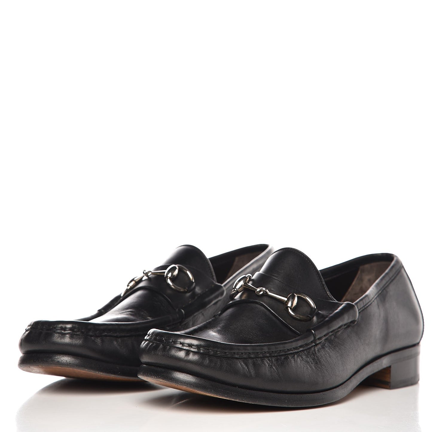 Calfskin Mens Horsebit Loafers 10.5 Black