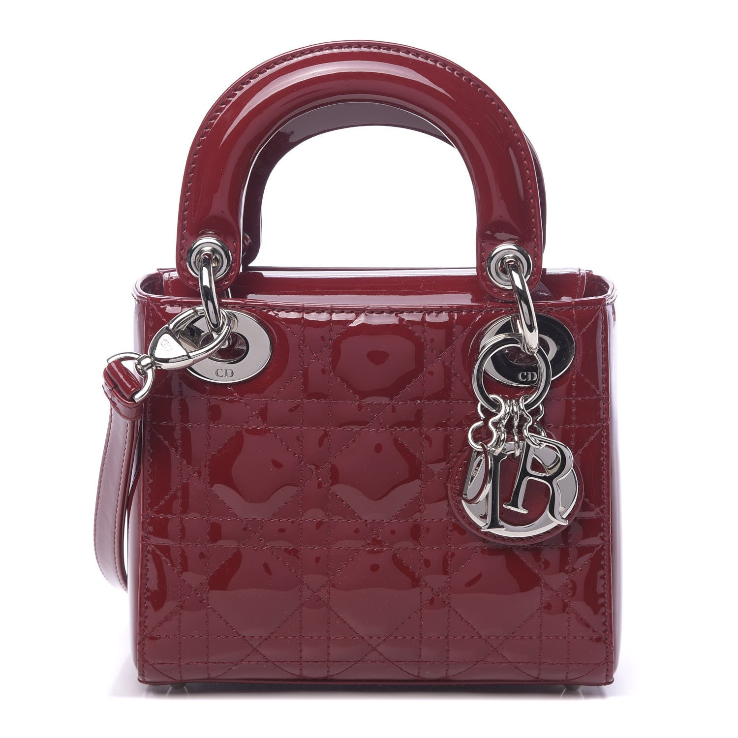 Christian Dior Patent Cannage Mini Lady Dior Red 1 of 10