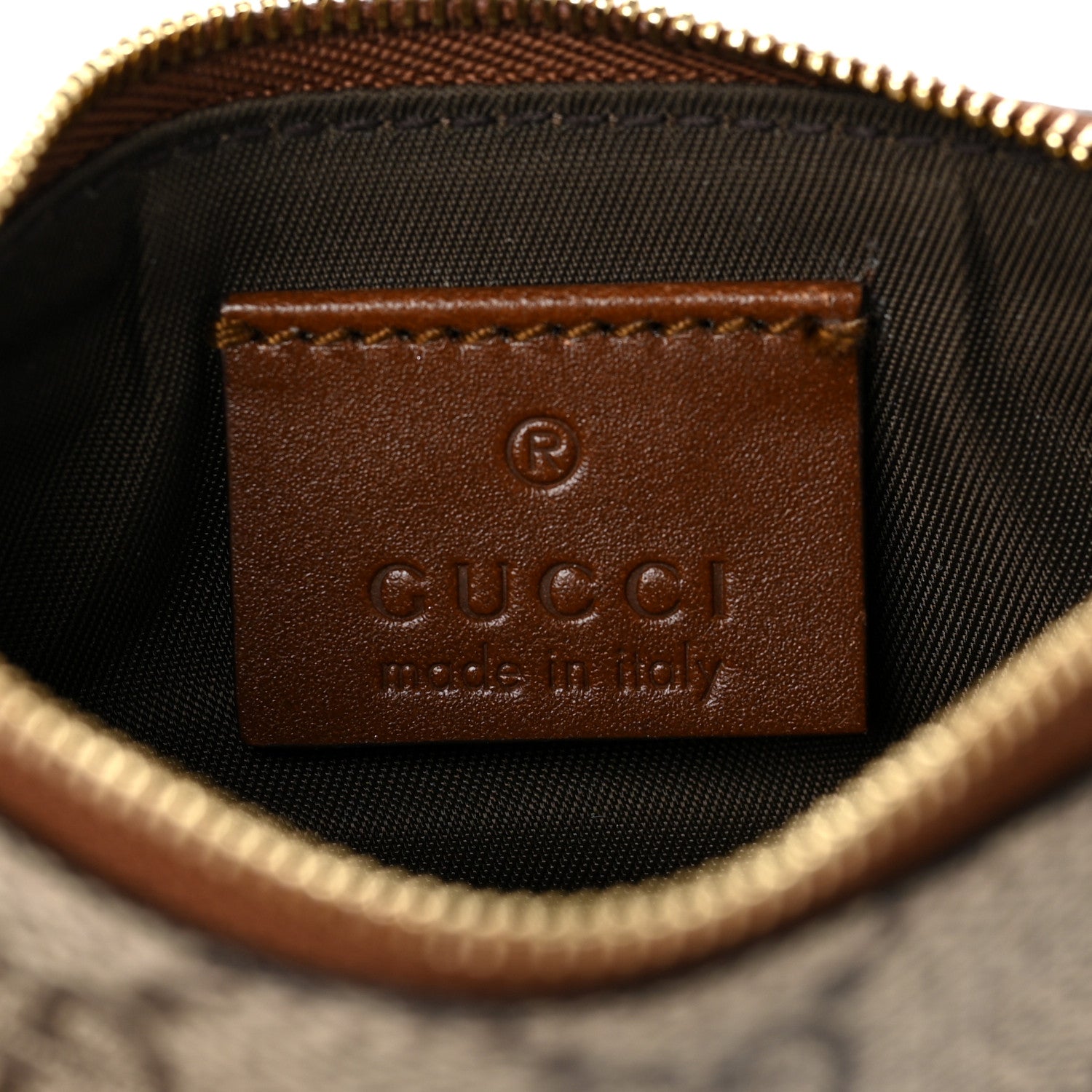 Gucci GG Supreme Monogram Key Case Beige Ebony Cuir 6 of 9