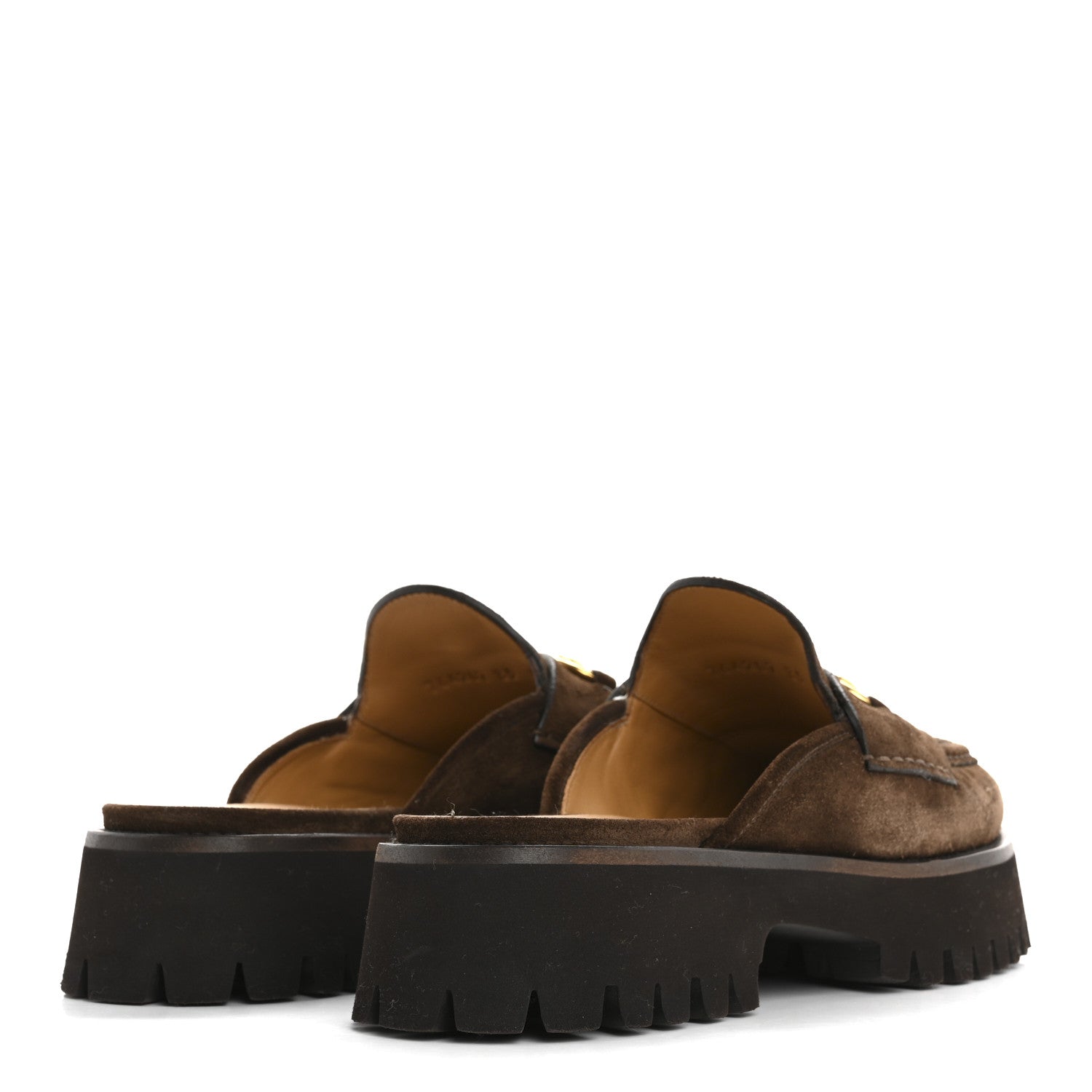 Gucci Suede Horsebit Platform Mules 39 Washed Brown 5 of 15
