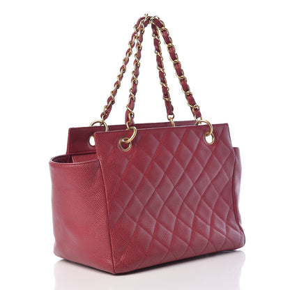 Chanel Caviar Quilted Petit Timeless Tote PTT Dark Pink 3 of 15