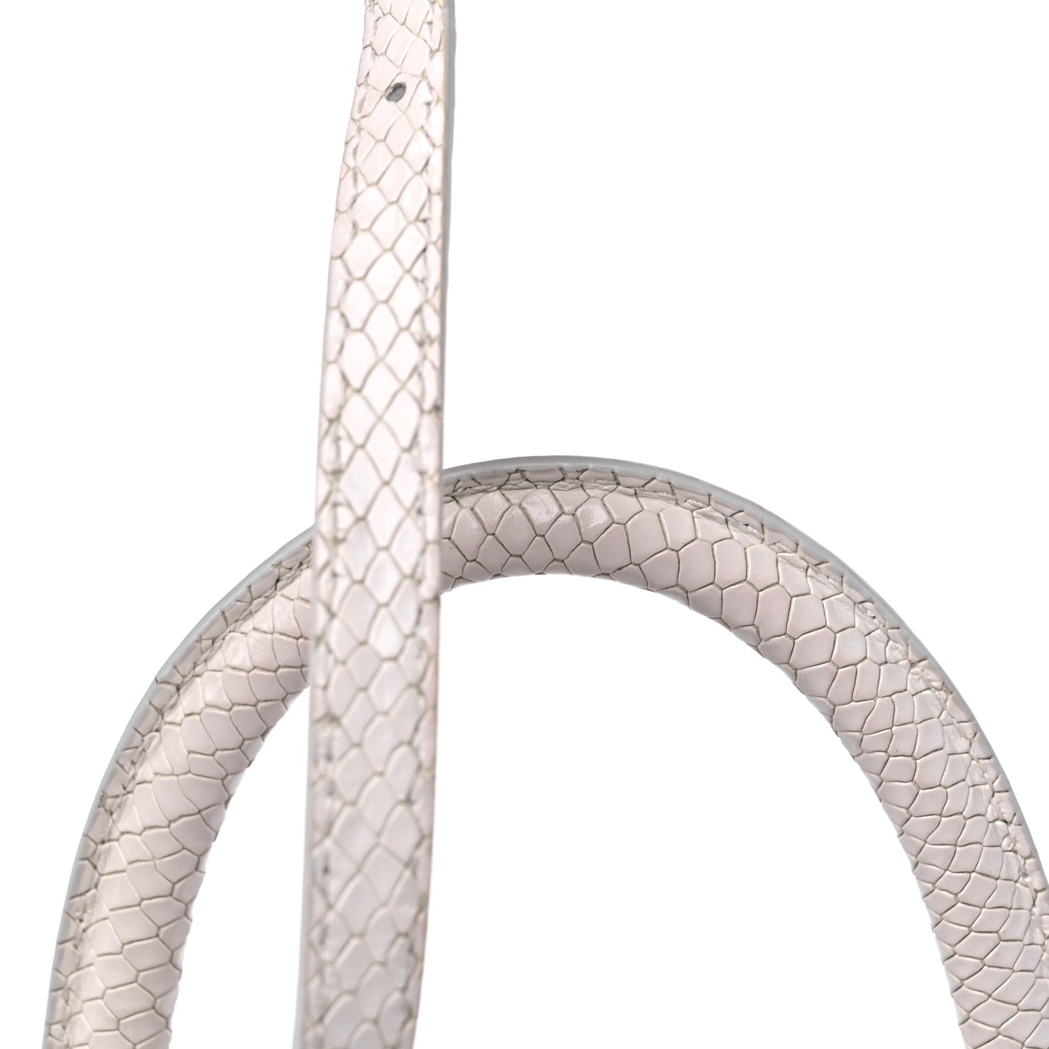 Balenciaga Calfskin Snake Embossed Small Hourglass Top Handle Bag White 13 of 14