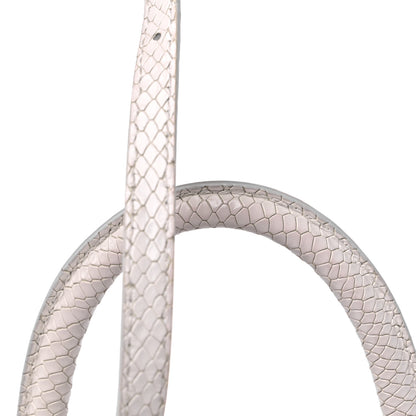 Balenciaga Calfskin Snake Embossed Small Hourglass Top Handle Bag White 13 of 14
