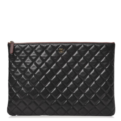 Chanel Caviar Quilted Large Cosmetic Case Black 1 of 7