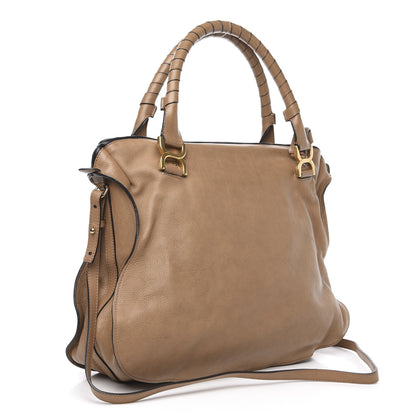 Chloe Calfskin Braided Large Marcie Satchel Nut 4 of 17