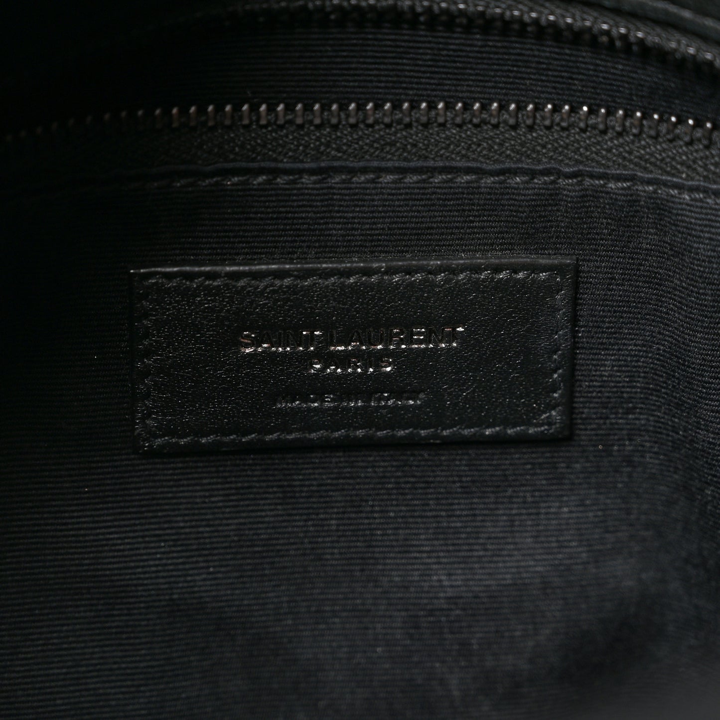 Lambskin Quilted Monogram Monochrome Small Loulou Puffer Chain Satchel Black