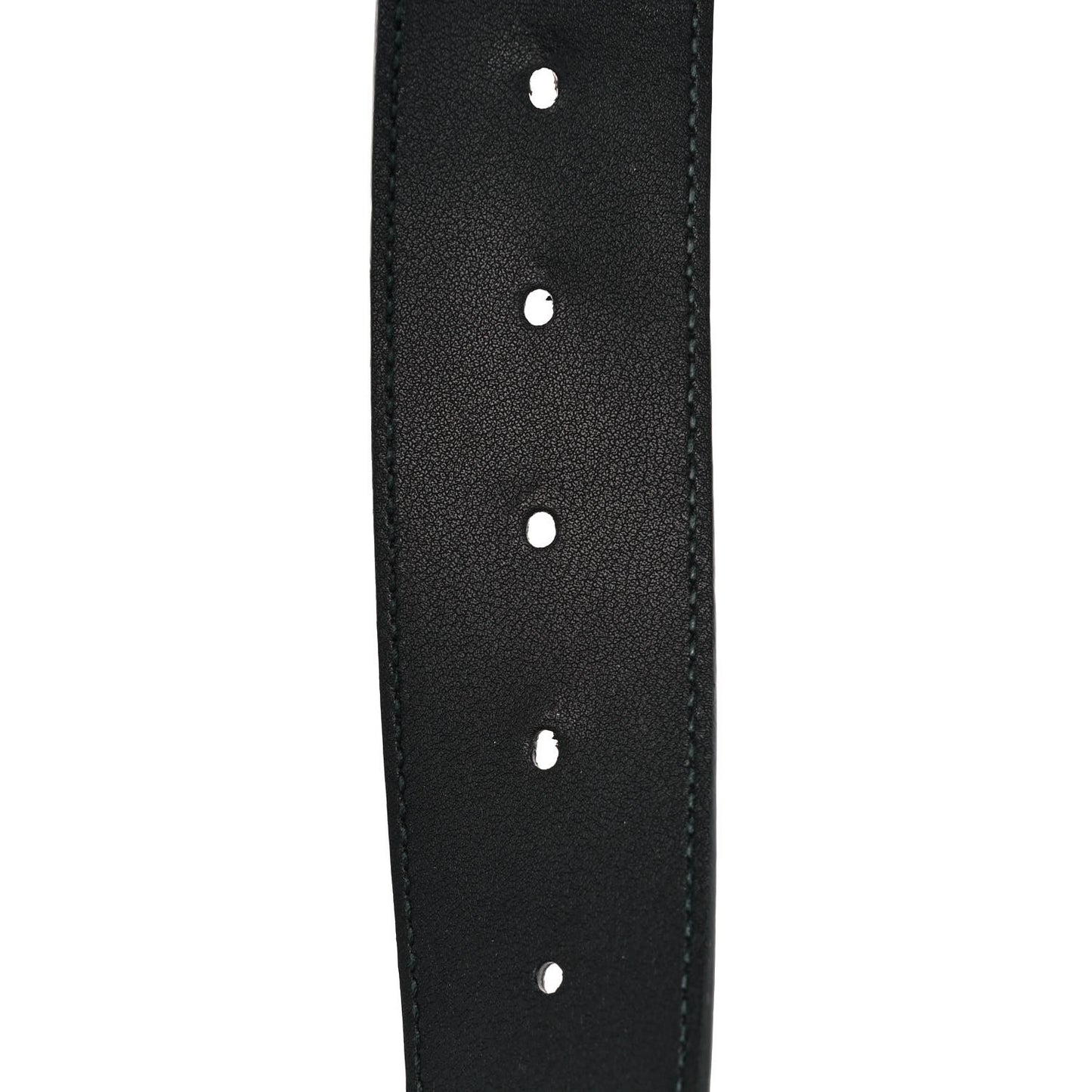 Textured Dollar Calfskin Nickel Double G 40mm Belt 100 40 Black