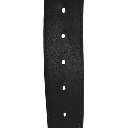 Gucci Textured Dollar Calfskin Nickel Double G 40mm Belt 100 40 Black 4 of 5