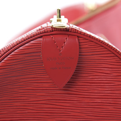 Louis Vuitton Epi Keepall 55 Castillan Red 5 of 15