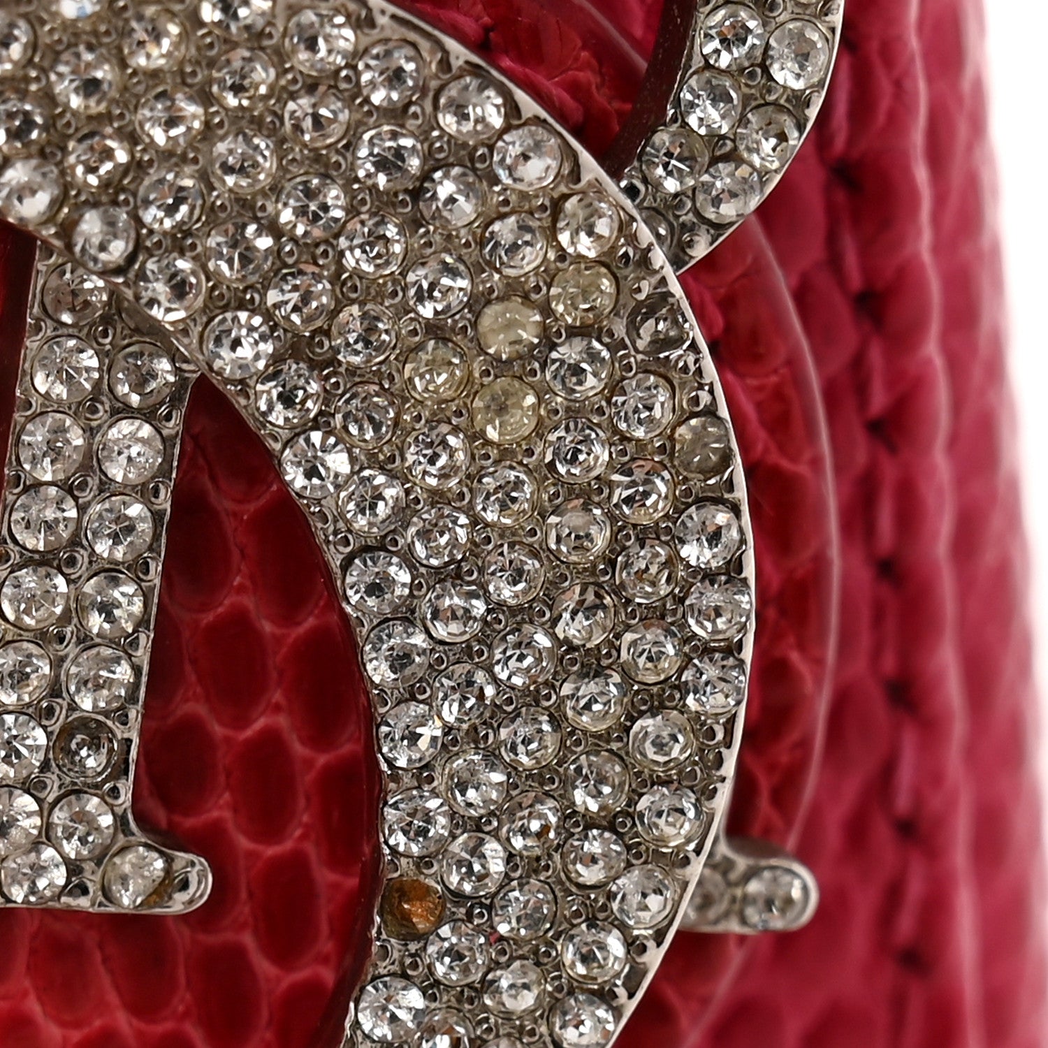 Christian Dior Lizard Swarovski Crystal Mini Lady Dior Dark Pink 12 of 15