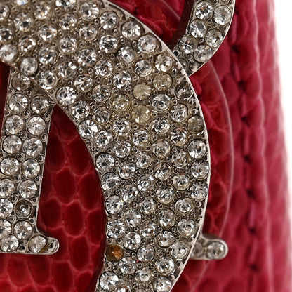 Christian Dior Lizard Swarovski Crystal Mini Lady Dior Dark Pink 12 of 15