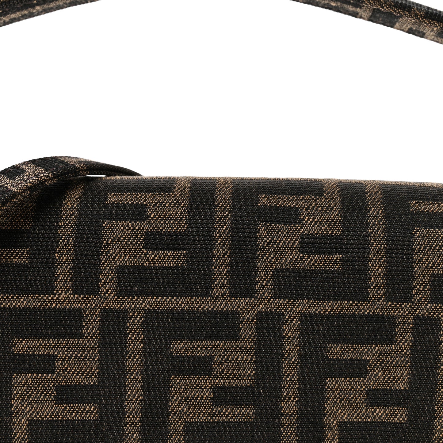 Fabric Jacquard FF 1974 Mini Baguette Tobacco Moro Black