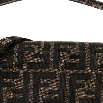 Fendi Fabric Jacquard FF 1974 Mini Baguette Tobacco Moro Black 7 of 10