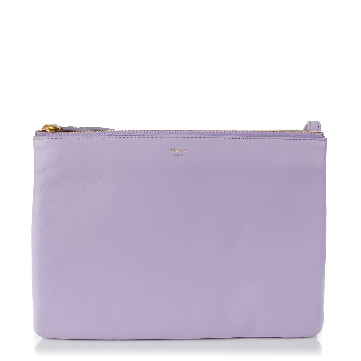 Celine Lambskin Large Trio Crossbody Bag Lilac 1 of 7