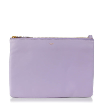 Celine Lambskin Large Trio Crossbody Bag Lilac 1 of 7