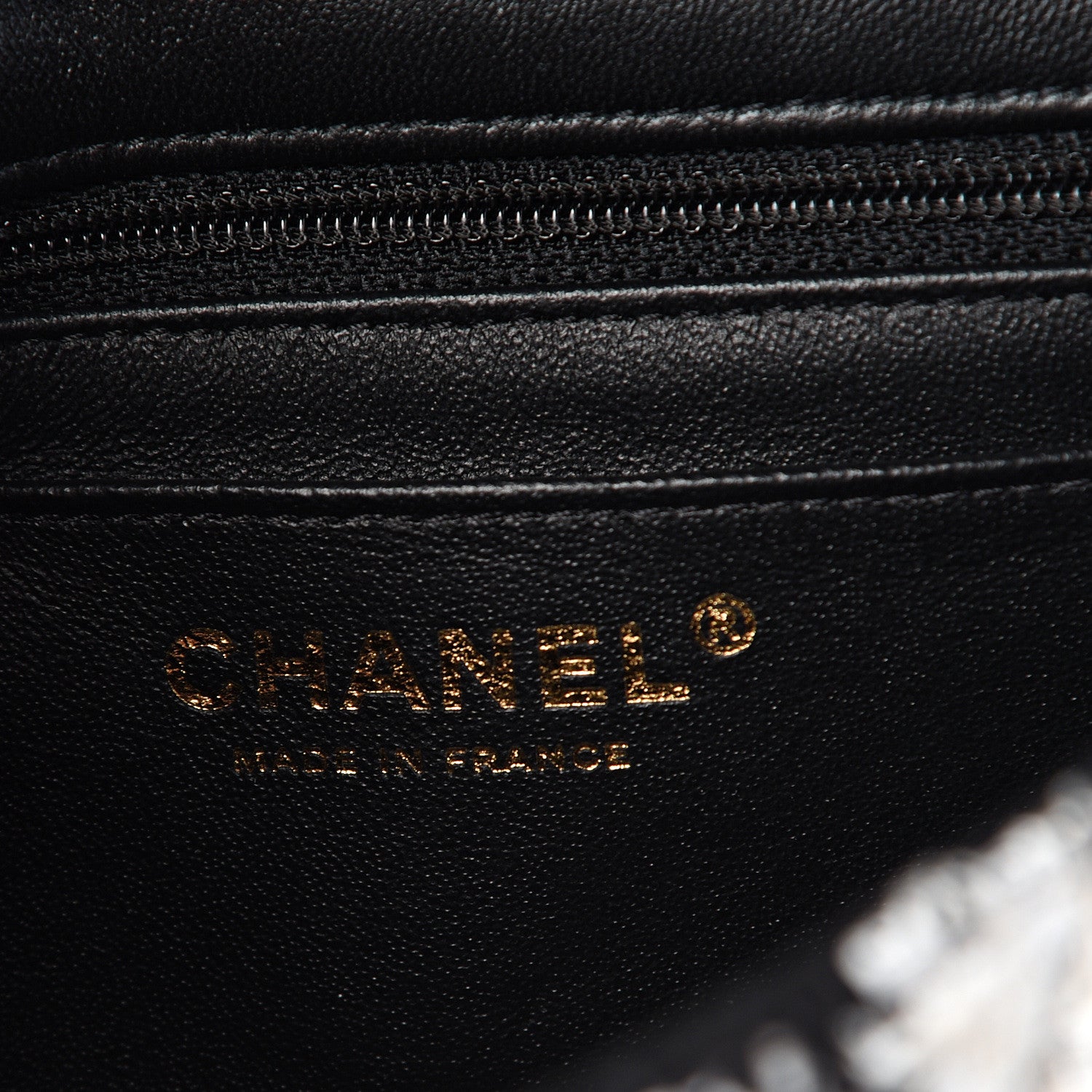 Chanel Tweed Quilted Mini Rectangular Flap Black Ecru White 5 of 11