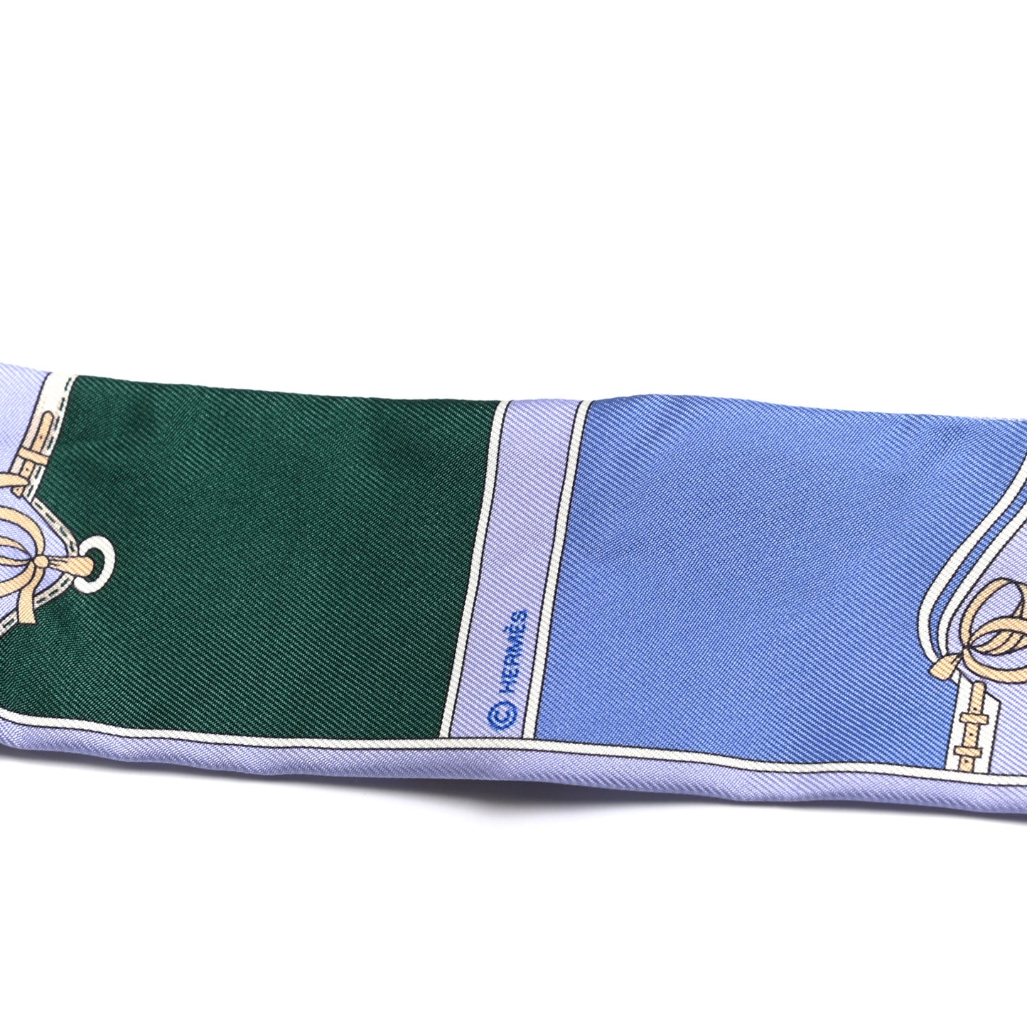 Silk Camails Twilly Scarf Lavande Vert Bleu
