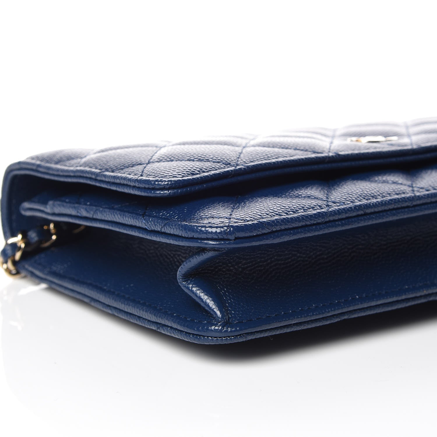 Chanel Caviar Quilted Wallet On Chain WOC Navy Blue 5 of 11