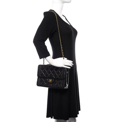 Chanel Lambskin Quilted Medium Single Flap Black 1 of 15