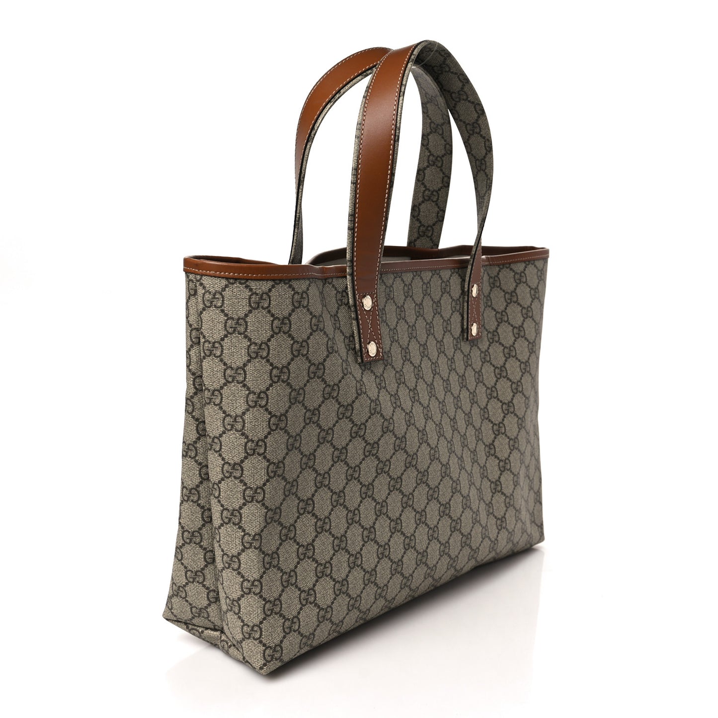 GG Plus Monogram Medium Signature Web Loop Tote Brown