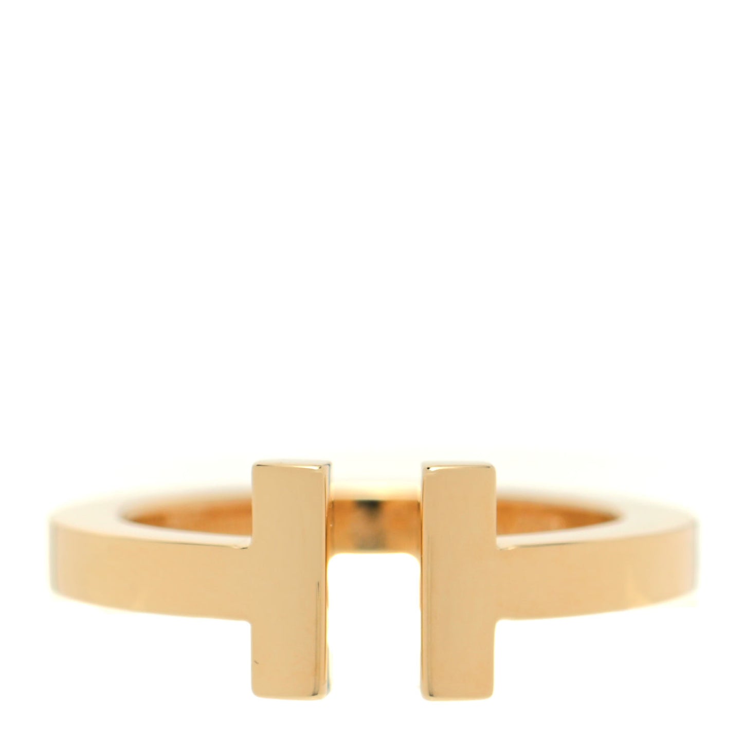 18K Yellow Gold T Square Ring 52 6