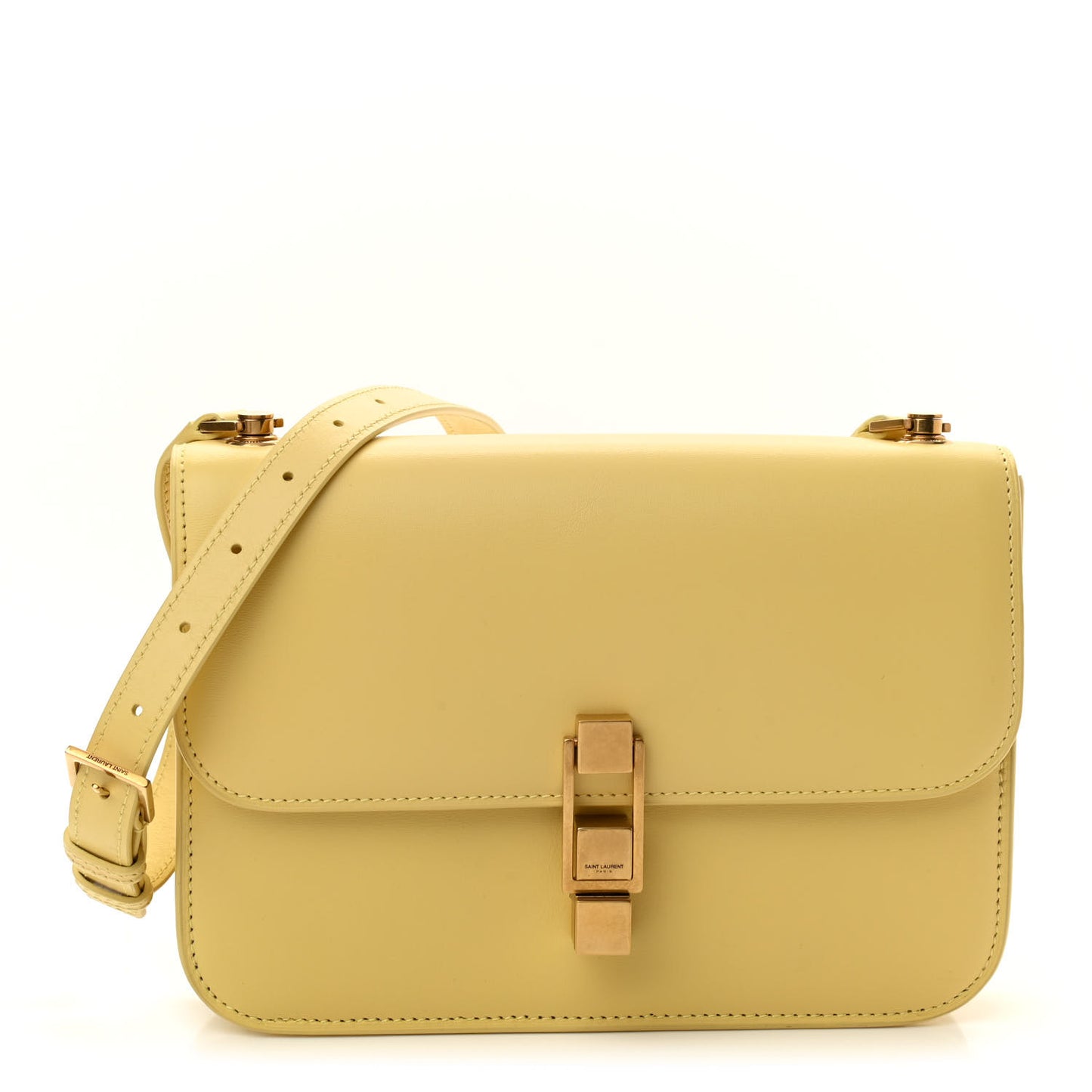 Smooth Calfskin Carre Satchel Paille