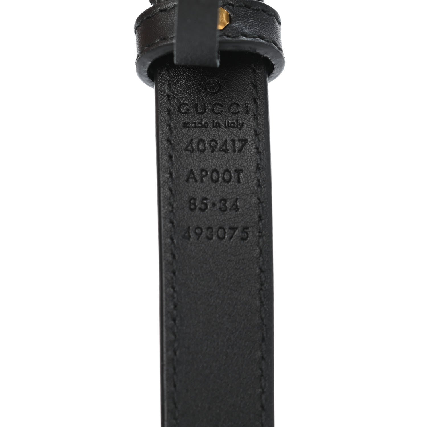 Gucci Calfskin Double G 20mm Belt 85 34 Black 3 of 4