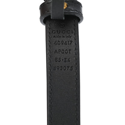 Gucci Calfskin Double G 20mm Belt 85 34 Black 3 of 4