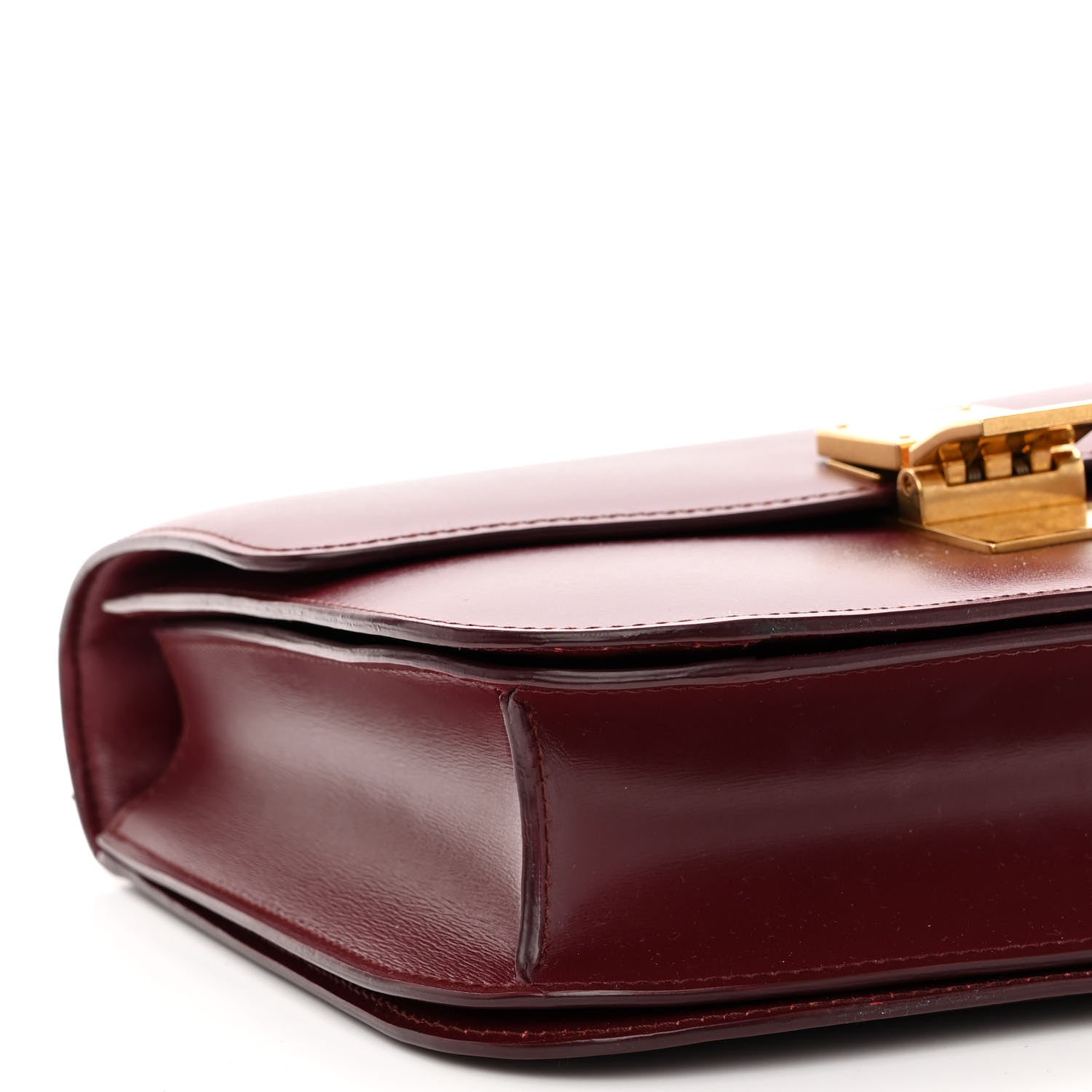 Celine Box Calfskin Medium Classic Box Flap Bag Burgundy 9 of 12