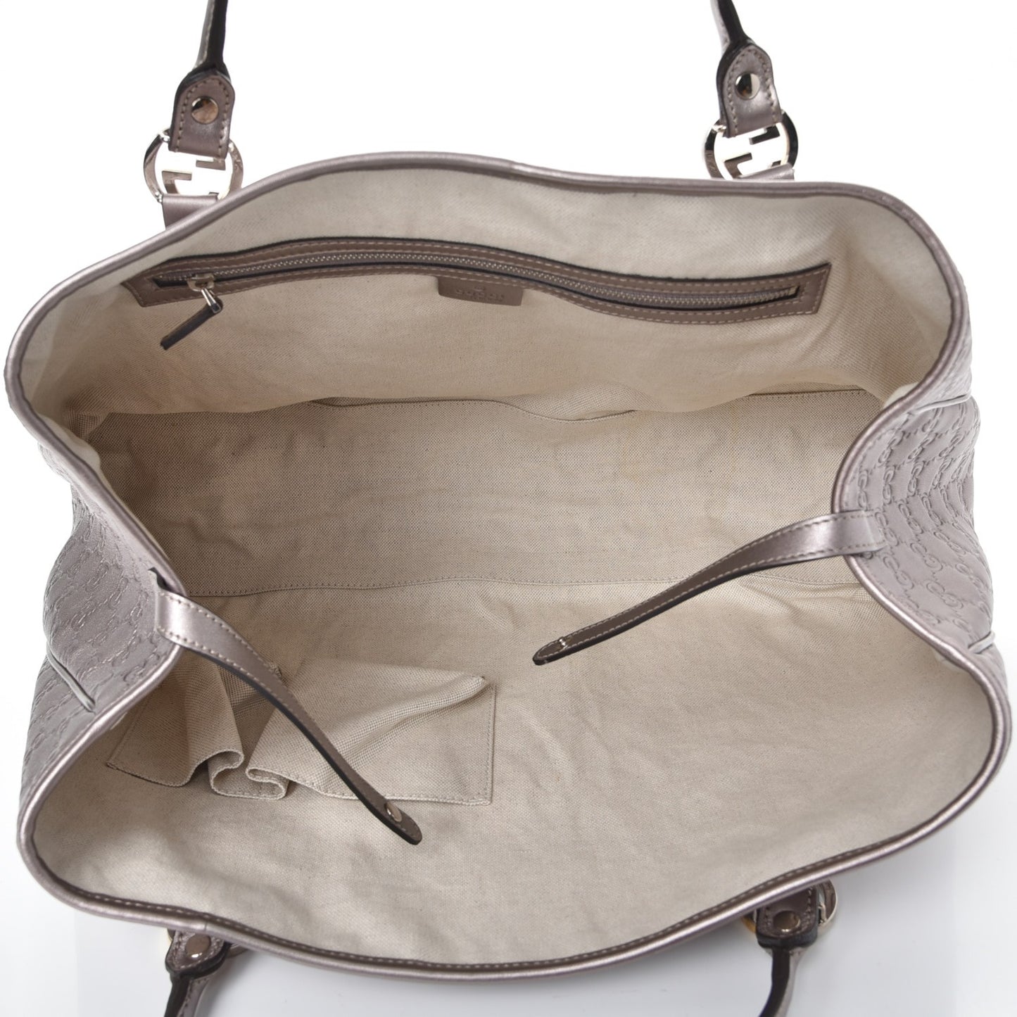 Metallic Guccissima Large GG Twins Tote Mauve