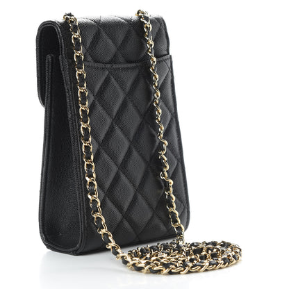 Chanel Caviar Quilted Classic Phone Holder Black 3 of 12