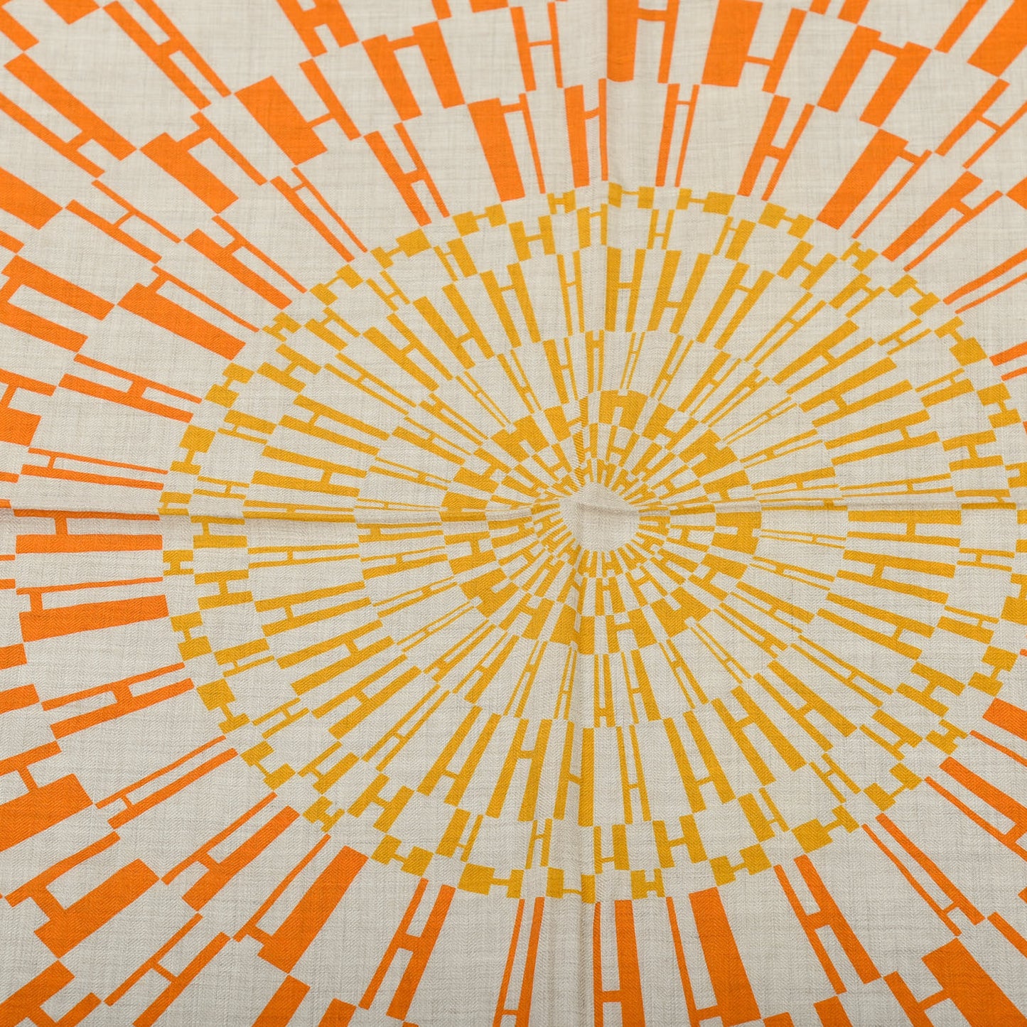 Cashmere Silk Op'H Shawl 140 Naturel Brique Orange