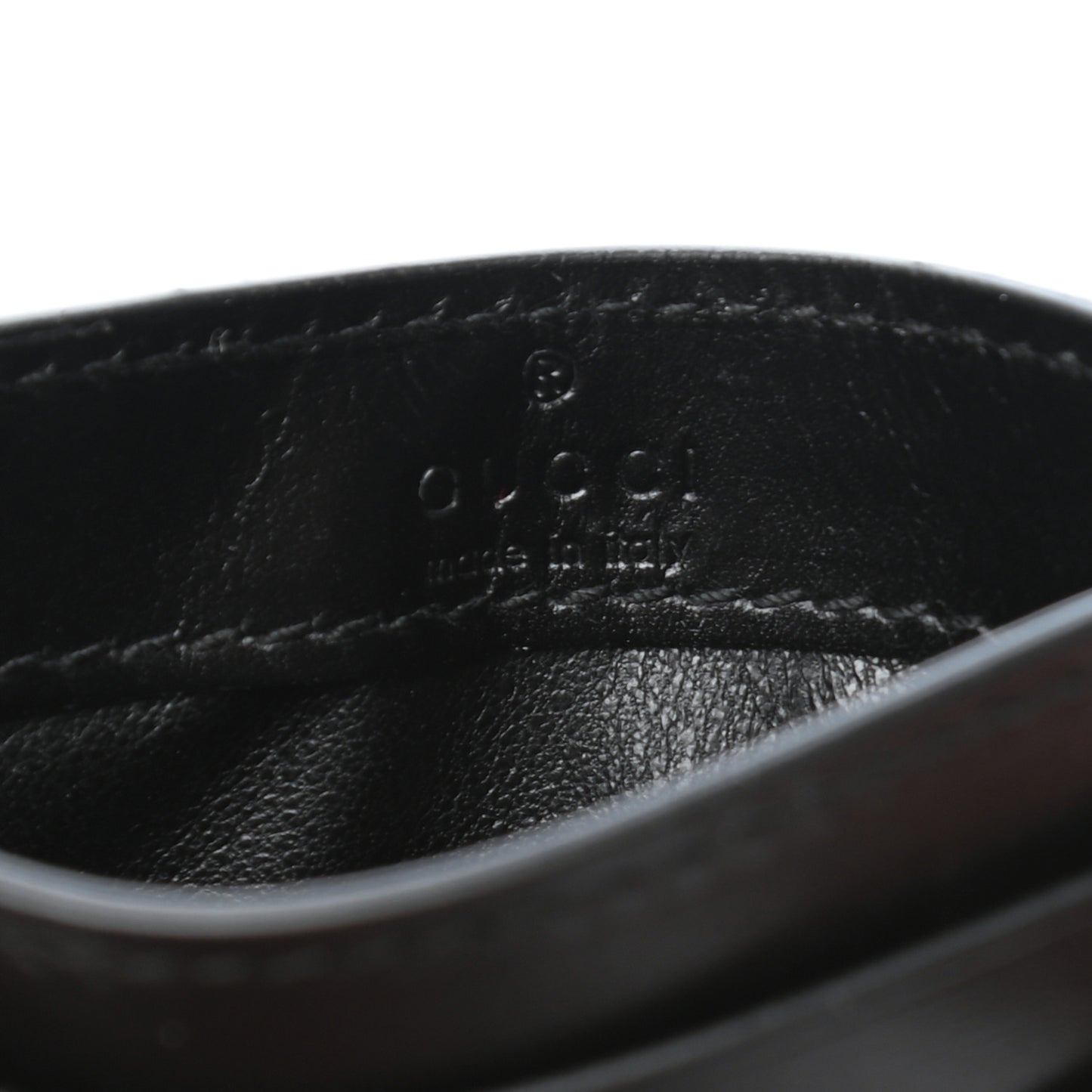 Calfskin GG Card Holder Black