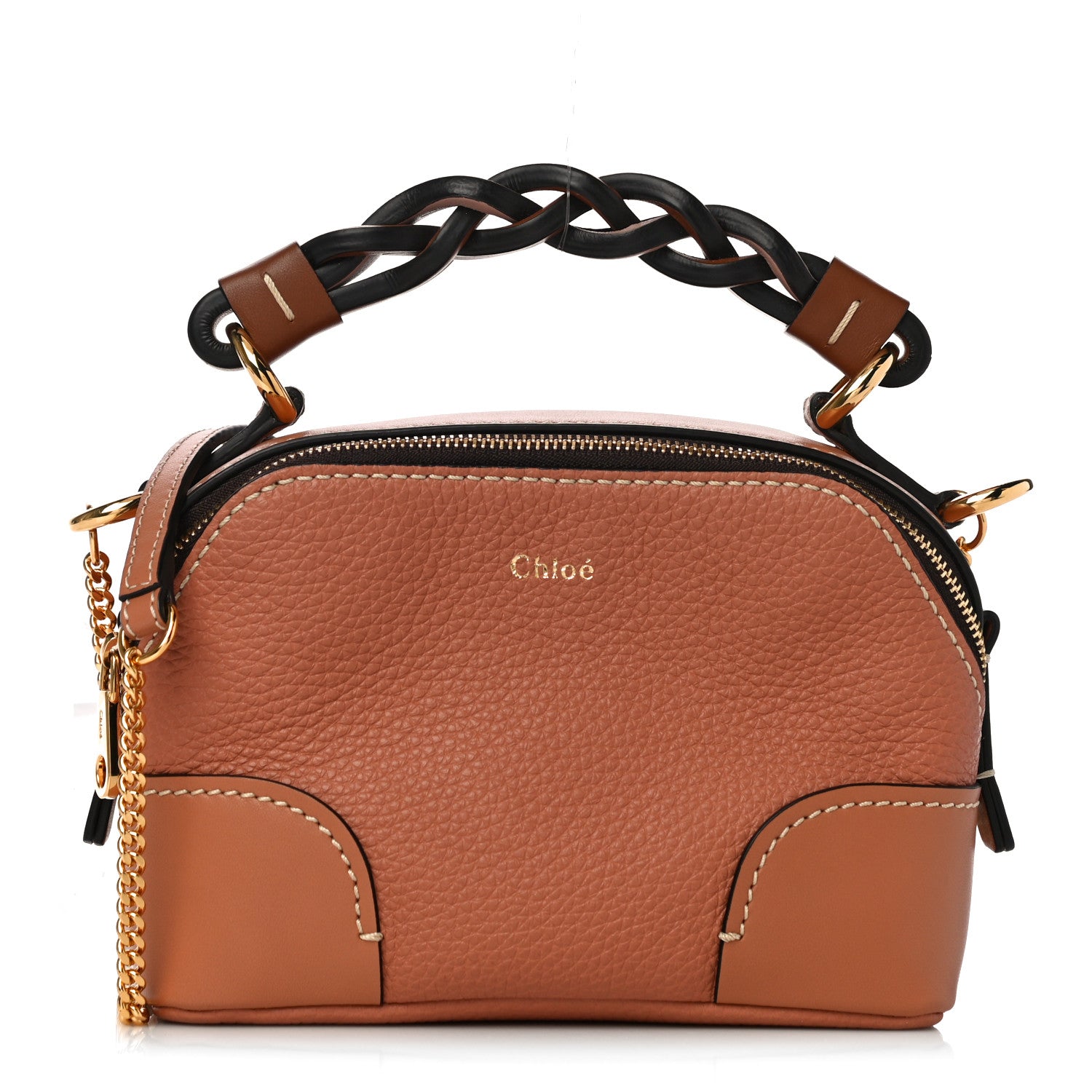 Chloe Calfskin Mini Daria Chain Bag Camel 1 of 10