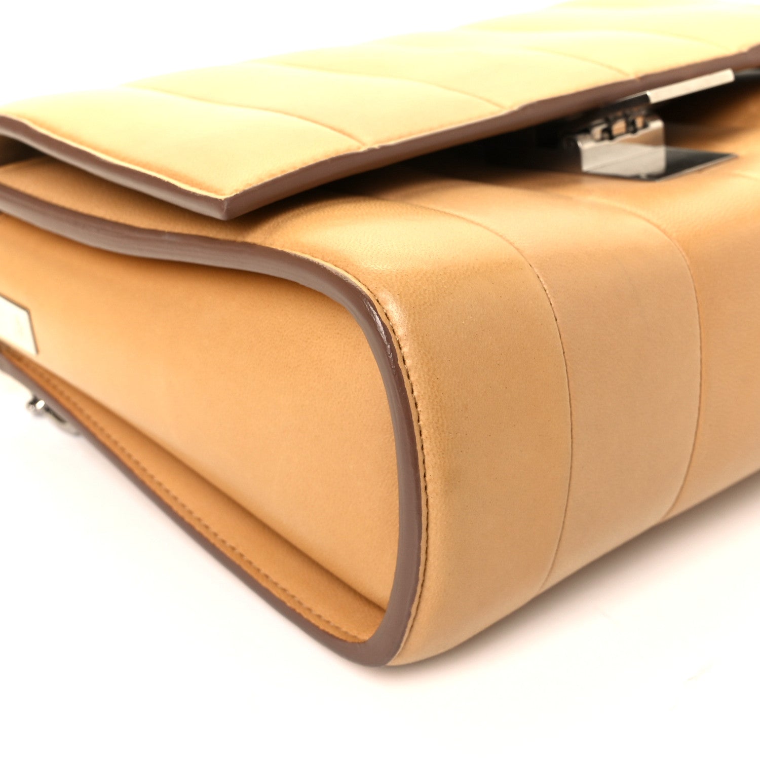 Celine Lambskin Quilted Shoulder Bag Camel 6 of 7