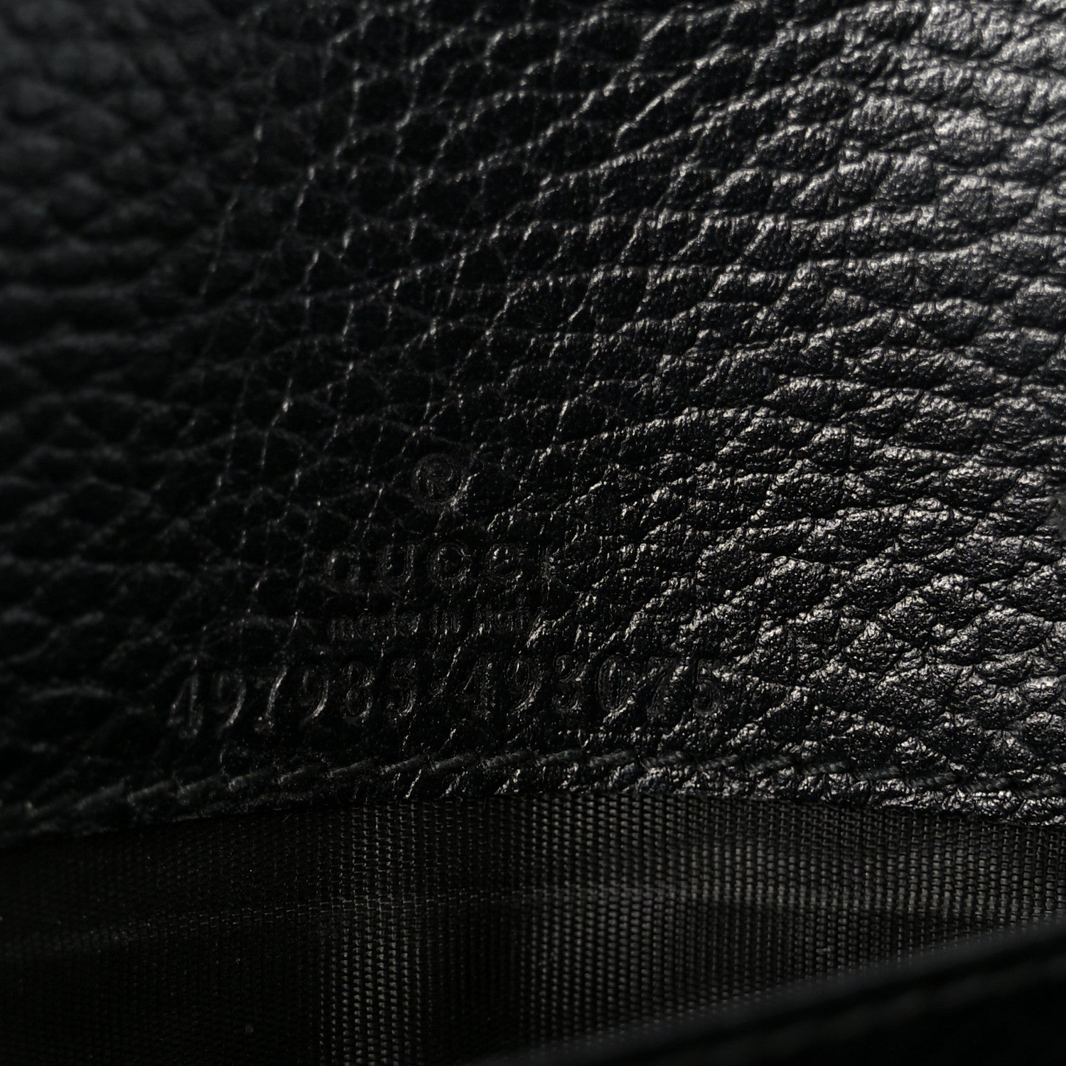 Gucci Calfskin Mini GG Marmont Chain Wallet Black 6 of 13