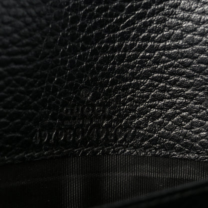 Gucci Calfskin Mini GG Marmont Chain Wallet Black 6 of 13
