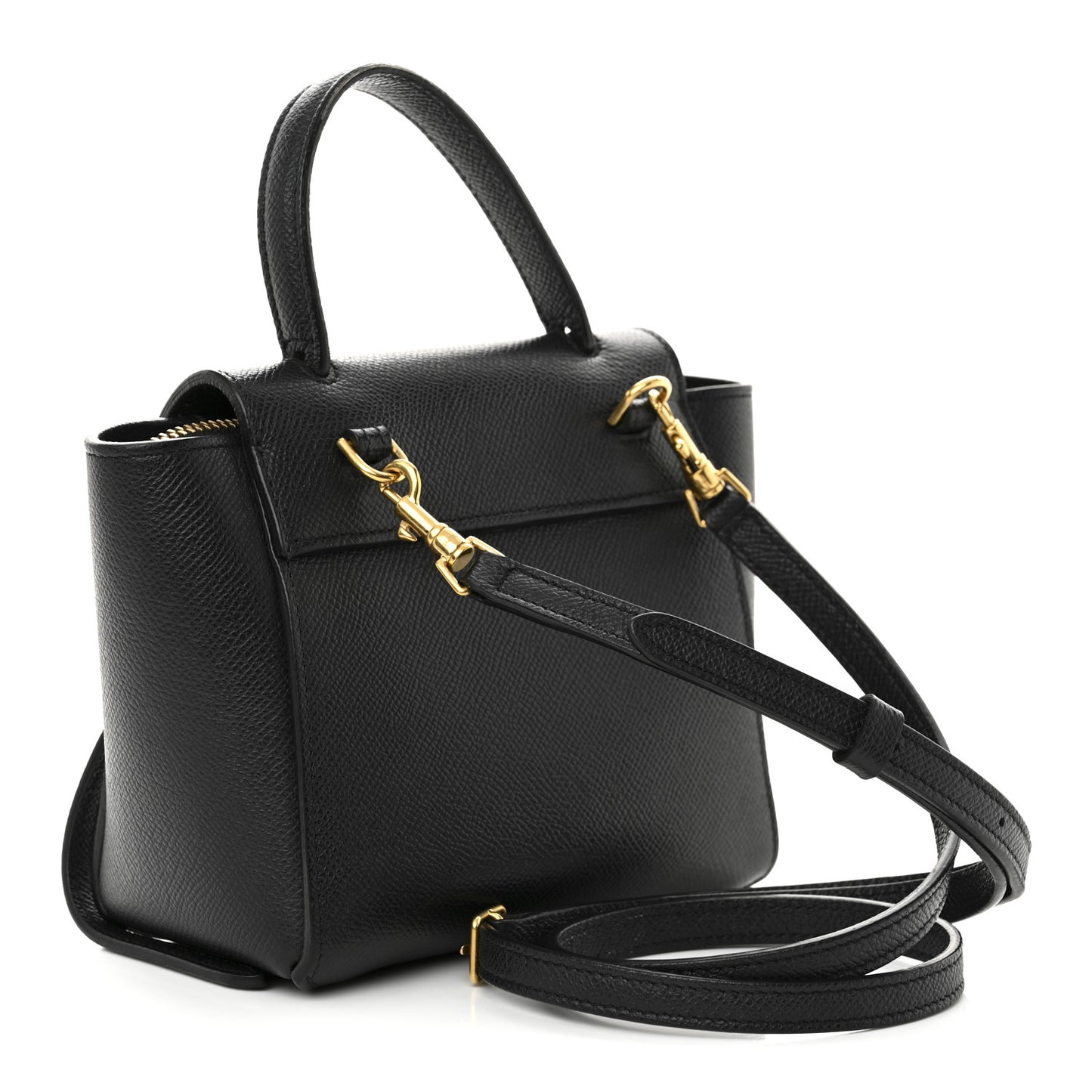 Grained Calfskin Pico Belt Bag Black