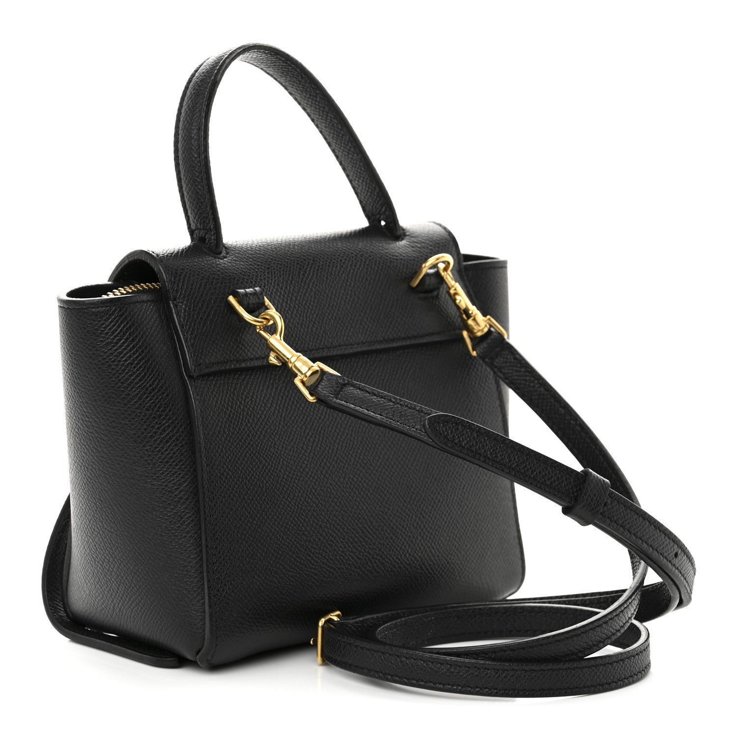Celine Grained Calfskin Pico Belt Bag Black 3 of 13