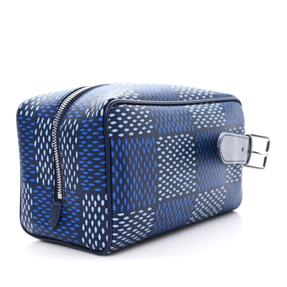 Louis Vuitton Damier Heritage Locker Dopp Kit Blue 3 of 6