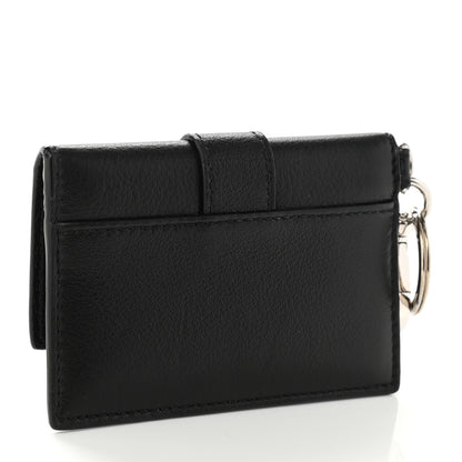 Jimmy Choo Calfskin Crystal Cheri Charm Case Wallet Black 3 of 9