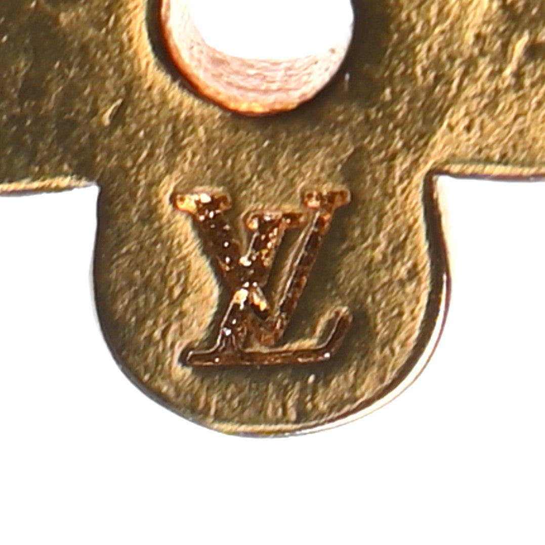 Louis Vuitton Brass Blooming Earrings Gold 4 of 5