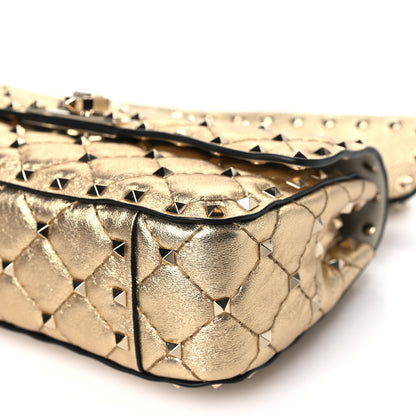 Valentino Garavani Metallic Nappa Small Rockstud Spike Shoulder Bag Mekong 9 of 10