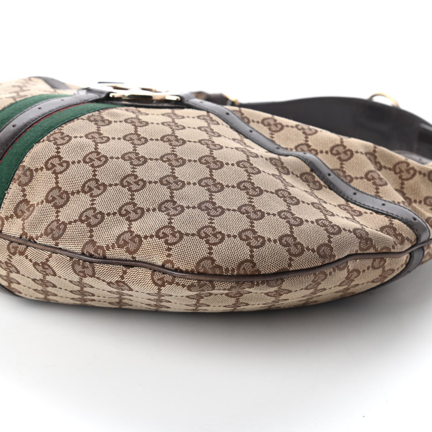 Gucci Monogram Web GG Reins Hobo Brown 7 of 10