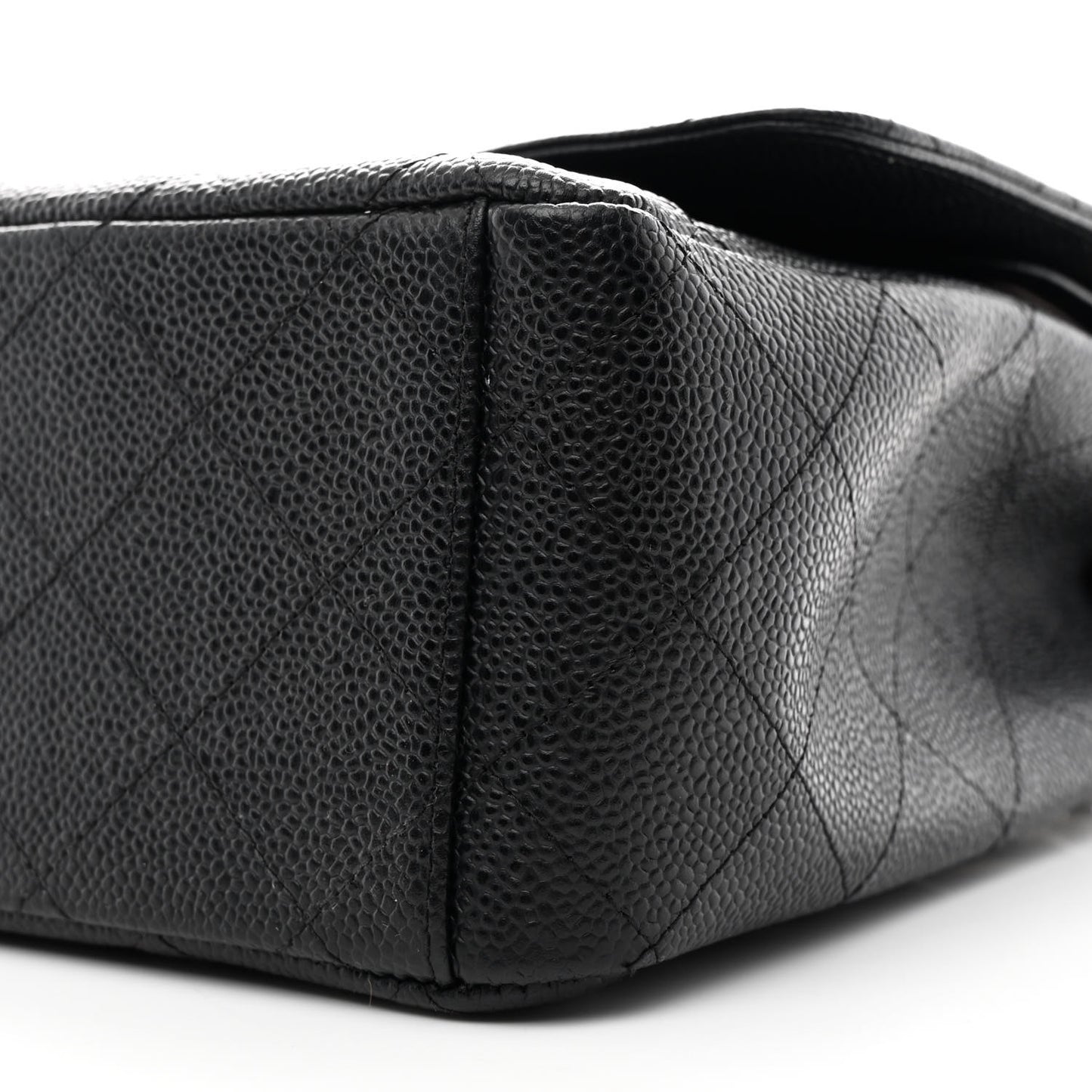 Caviar Quilted Maxi Double Flap Black