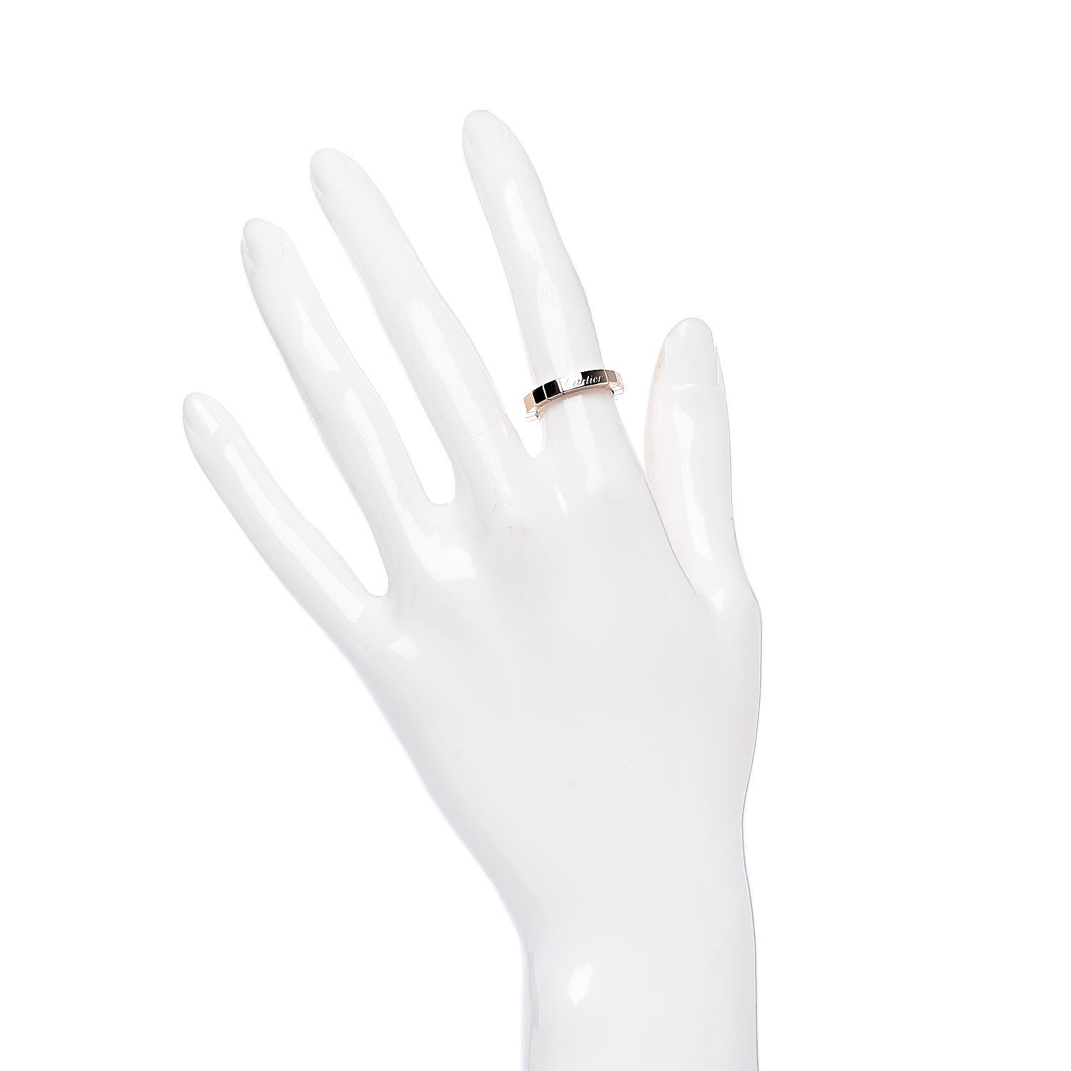 Cartier 18K Pink Gold 3mm Lanieres Ring 48 4.5 2 of 4