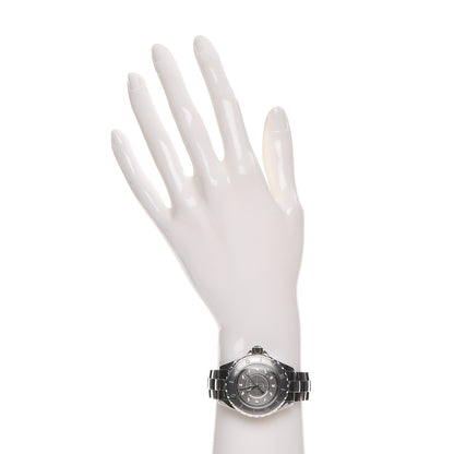 Chanel Titanium Ceramic Diamond 33mm J12 Quartz Watch 2 of 6