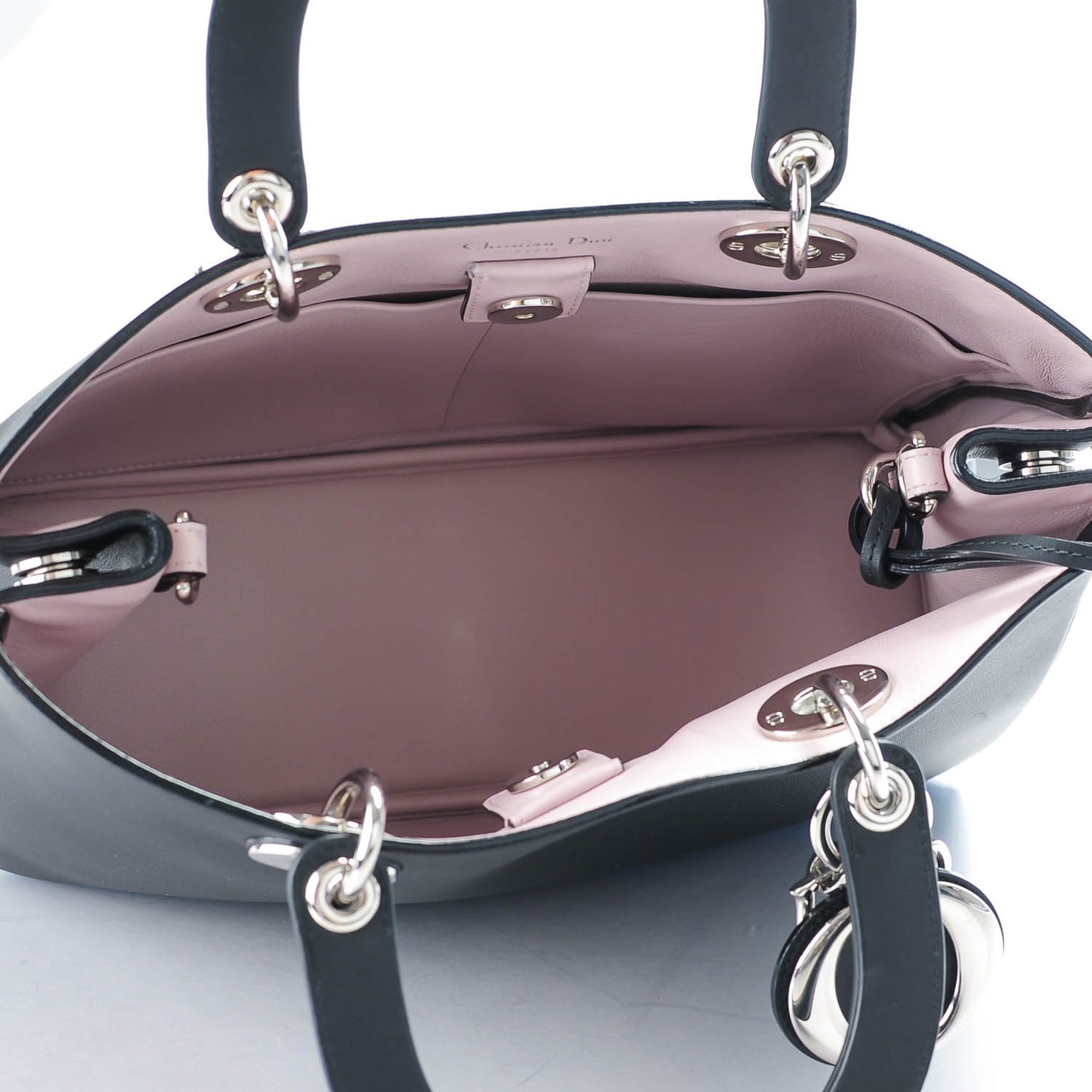 Calfskin Medium Diorissimo Black Rose Poudre
