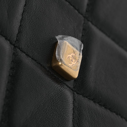 Chanel Lambskin Quilted Diamond Lock Flap Black 12 of 15
