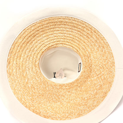 Gucci Straw Felt Wide Brim Hat S Beige White 7 of 10